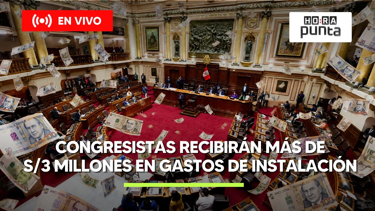 Reproducir: CONGRESISTAS ACCEDERÁN A MILLONARIO FONDO PREVIO A ASUMIR - HORA PUNTA EN VIVO