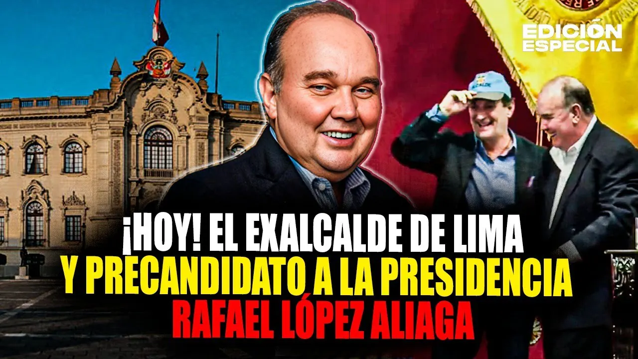 Reproducir: #EnVivo Hoy el exalcalde y candidato a la presidencia Rafael López Aliaga tras dejar la Muni de Lima
