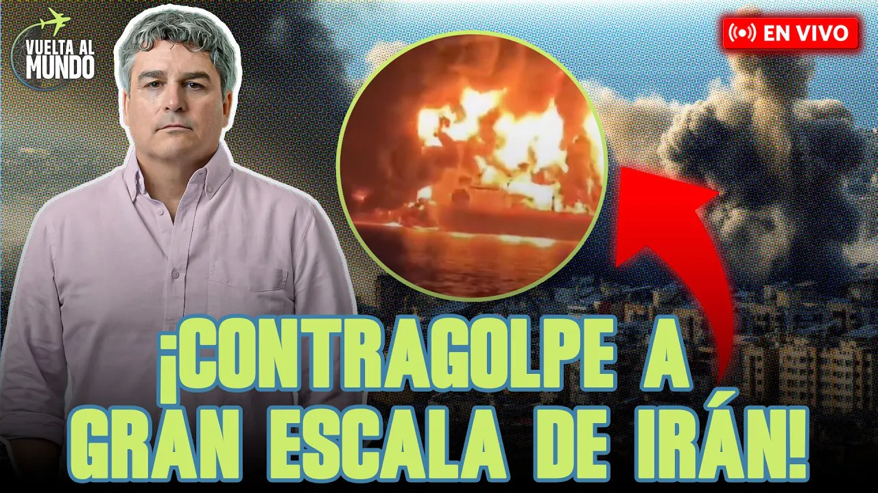 Reproducir: #ENVIVO | 🔴 ¡CONTRAGOLPE A GRAN ESCALA DE IRÁN! #VUELTAALMUNDO