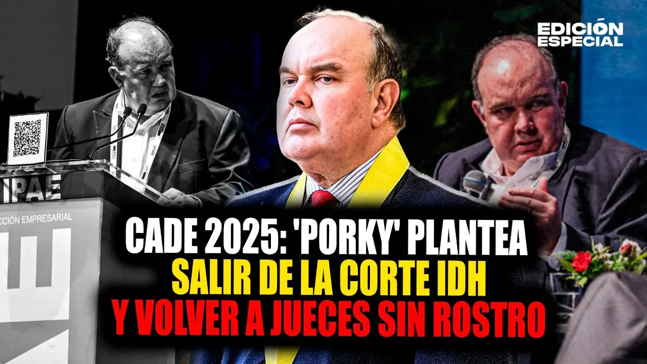 Reproducir: #EnVivo: Cade 2025: Rafael López Aliaga propone salir de la corte IDH y retorno de jueces sin rostro