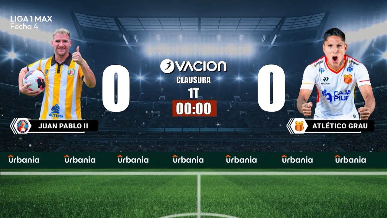 Reproducir: JUAN PABLO II VS ATLÉTICO GRAU POR RADIO OVACION #ENVIVO | LIGA 1 MAX