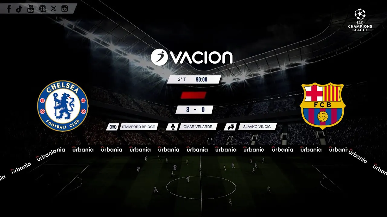 Reproducir: Chelsea vs Barcelona por RADIO OVACION 🔴 #ENVIVO | CHAMPIONS LEAGUE