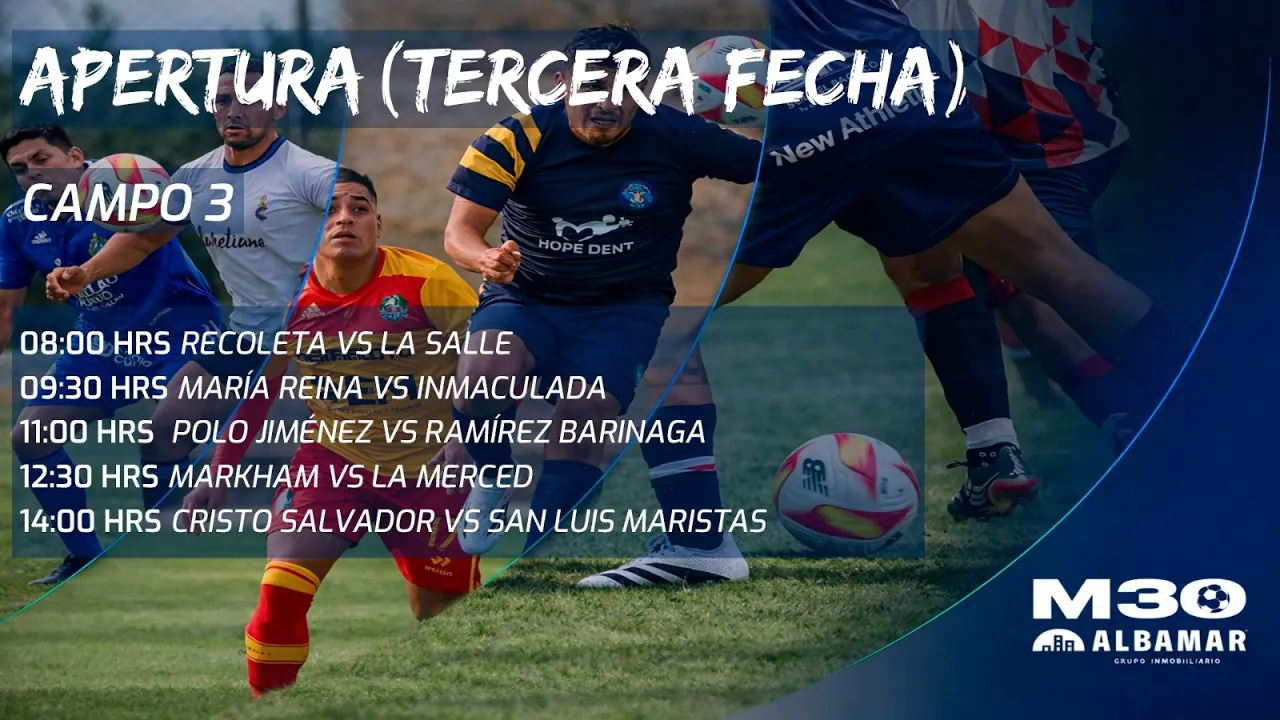 Reproducir: ⚽ Fútbol ¡EN VIVO!  - MASTER 30 INTERCOLEGIOS