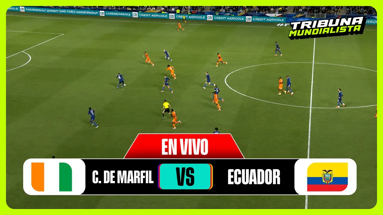 Reproducir: ECUADOR VS COSTA DE MARFIL EN VIVO 🔴 | TRIBUNA MUNDIALISTA EN VIVO | +QTV