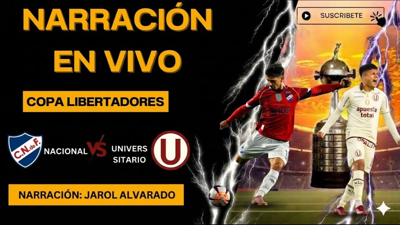Reproducir: 🔴 EN VIVO | Nacional 🆚 Universitario | Copa Libertadores 2026 | Narración de Jarol Alvarado ⚽🔥
