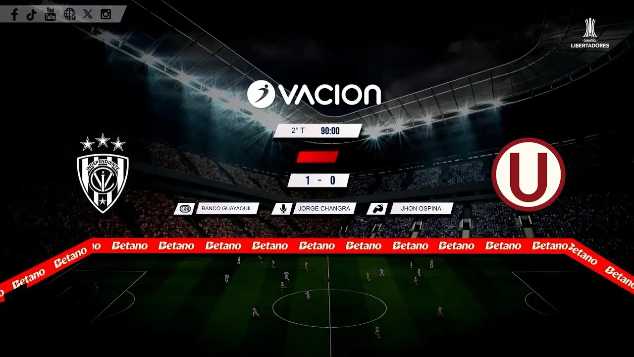 Reproducir: Independiente del Valle vs Universitario por RADIO OVACION 🔴 #ENVIVO | COPA LIBERTADORES