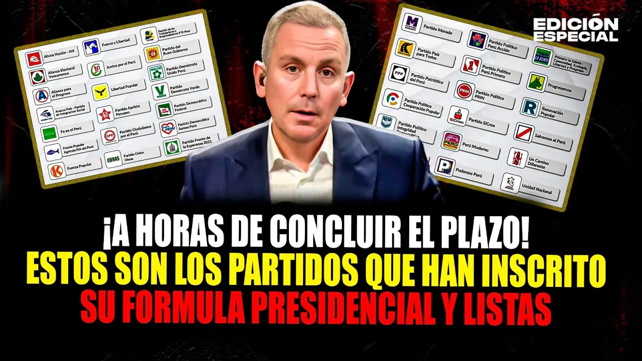 Reproducir: #EnVivo Elecciones: vence el plazo y estos partidos ya inscribieron planchas y listas parlamentarias