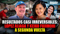 #EnVivo Rafael López Aliaga y Keiko Fujimori a segunda vuelta: resultados son casi irreversibles