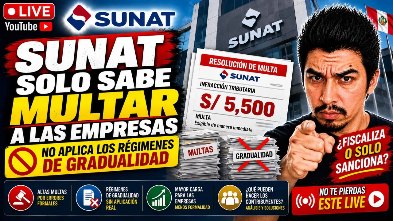 Reproducir: SUNAT SOLO SABE MULTA R A LAS EMPRESAS