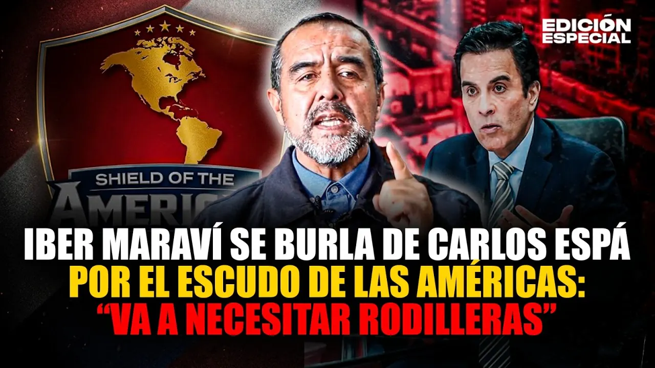 Reproducir: #EnVivo Iber Maraví se burla de Carlos Espá en presentación de escudo de las américas