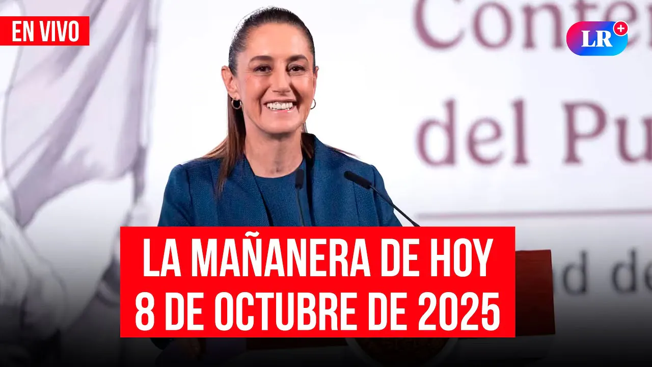 Reproducir: 🔴 Claudia Sheinbaum EN VIVO en la Mañanera de HOY,  08 de octubre 2025 | #EnDirectoLR