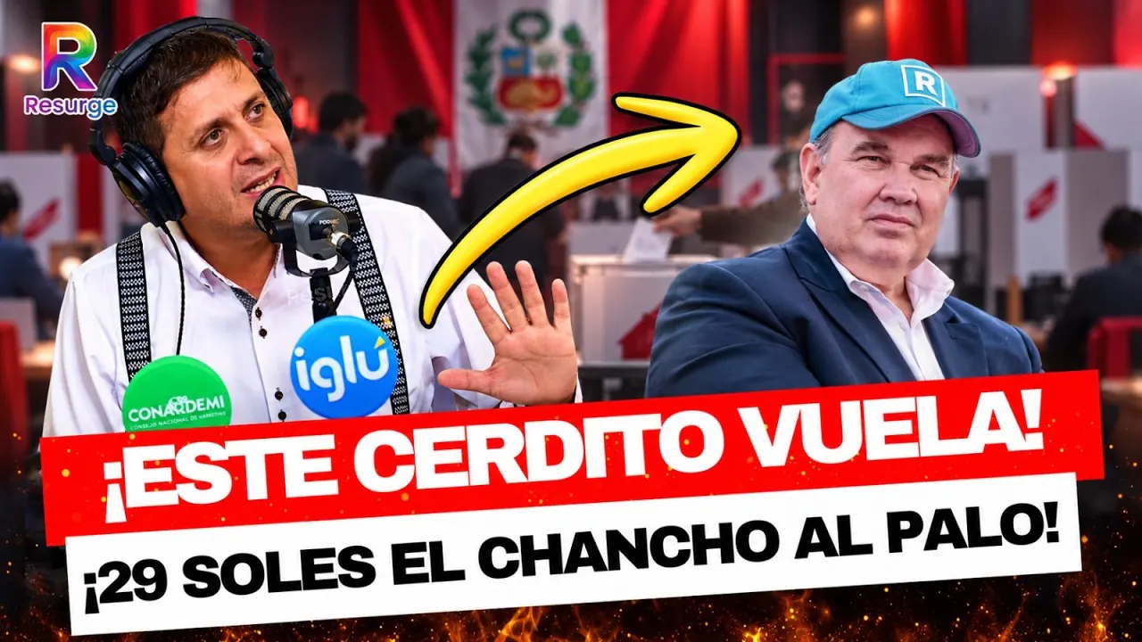 Reproducir: 💥ESCAJADILLO INVITA A LÓPEZ ALIAGA AL SET PARA HACER EL RETO DEL CHANCHO 😱