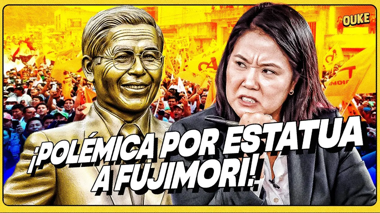 Reproducir: COLOCAN ESTATUA DE FUJIMORI A UN AÑO DE SU PARTIDA 😳 🪦 | OUKE 🟡