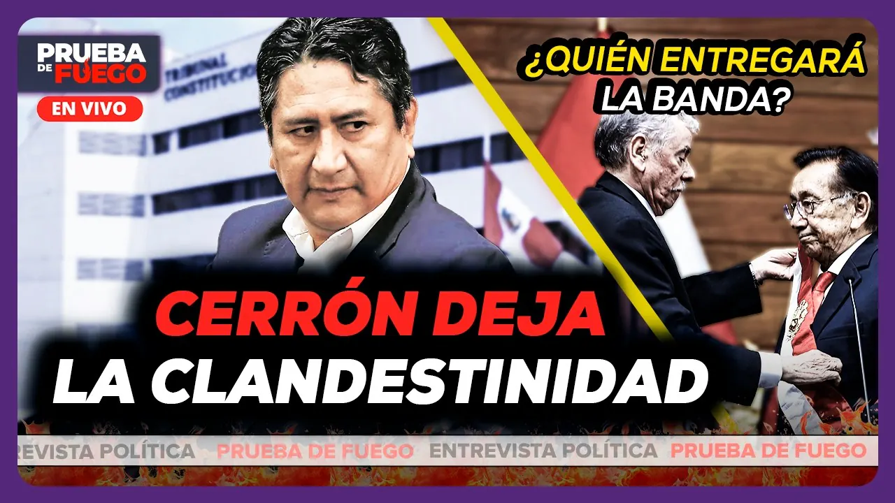 Reproducir: EN VIVO 🔴 Vladimir Cerrón deja la clandestinidad | Debate por la entrega de la banda presidencial