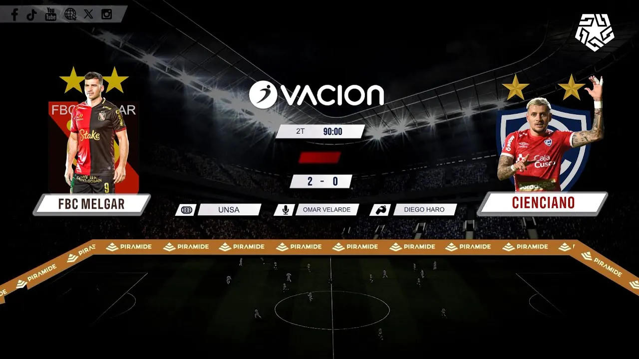 Reproducir: Melgar FBC vs Cienciano por RADIO OVACION 🔴 #ENVIVO | LIGA 1 TE APUESTO