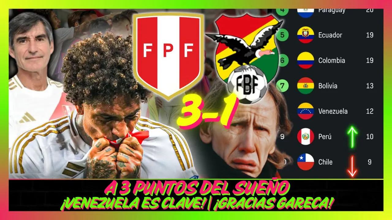 Reproducir: ¡PERÚ ARROLLA 3-1 A BOLIVIA Y SUEÑA CON EL MUNDIAL! VENEZUELA ES CLAVE |¡GRACIAS CHILE!