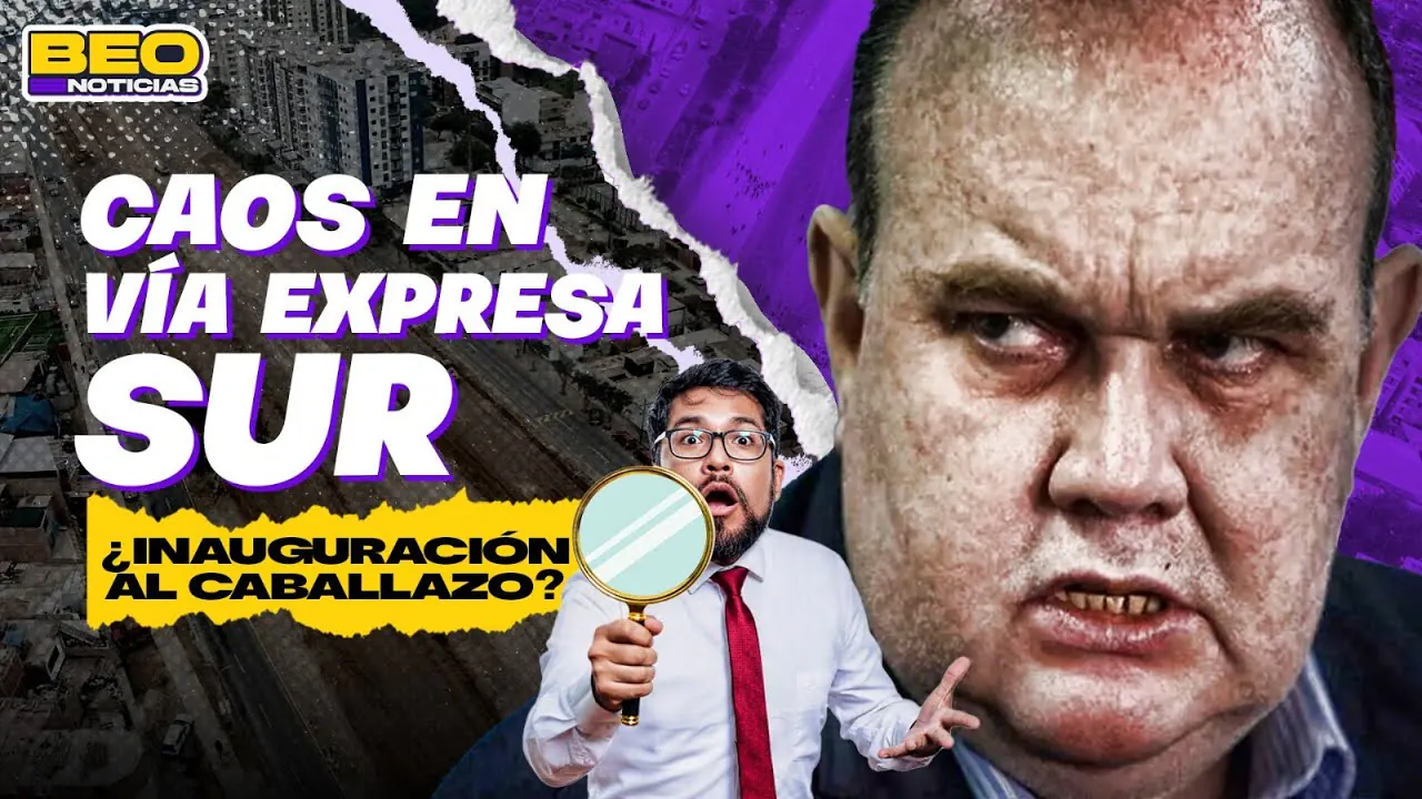 Reproducir: LÓPEZ ALIAGA INAUGURA VÍA EXPRESA SUR SIN TERMINAR | ¿PERÚ ACABARÁ COMO NEPAL? | BEO NOTICIAS🟣