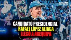 #EnVivo Rafael Lopez Aliaga llegó a Arequipa para continuar su campaña rumbo a la presidencia