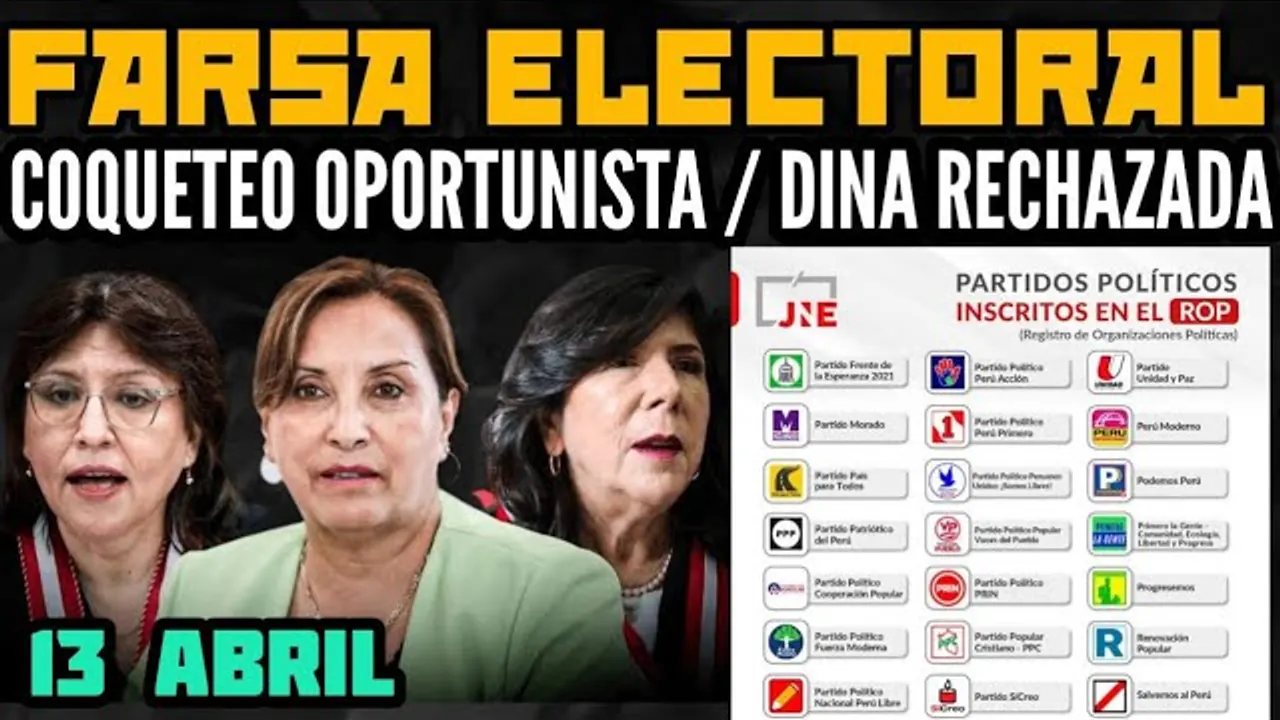Reproducir: JNE APRUEBA 43 PARTIDOS PARA ELECCIONES 2026 / RECHAZO TOTAL A DINA BOLUARTE / PARO EN MAYO - 13 ABR