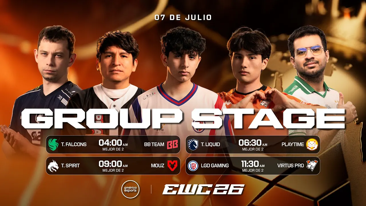 Reproducir: EWC 2026 - Dota 2 - FALCONS vs BB TEAM: Group Stage