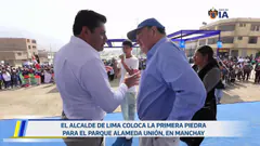 Primera piedra del parque Alameda La Unión | 7 de setiembre