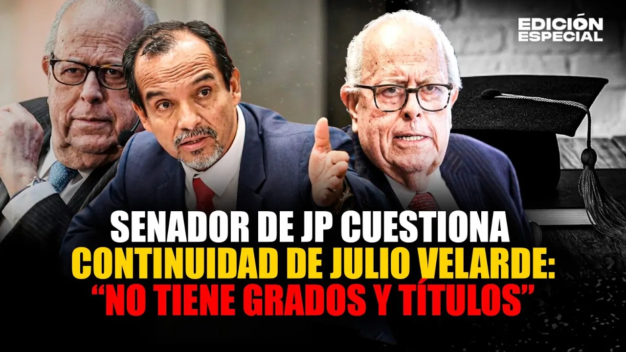 Reproducir: #EnVivo Senador de JP cuestiona continuidad de Julio Velarde en el BCR: "no tiene grados y titulos"