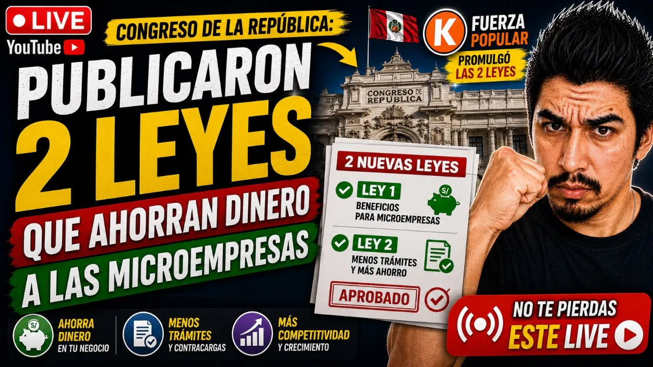 Reproducir: FUERZA POPULAR PROMULGO 2 LEYES QUE AYUDAN A LAS MICROEMPRESAS