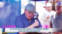 Colocación de la primera piedra para pozos de agua en Manchay. 24 de marzo.