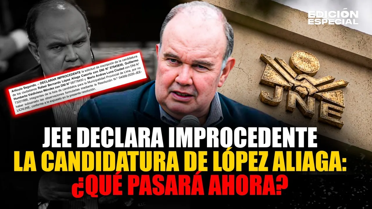 Reproducir: #EnVivo Rafael López Aliaga: Declaran improcedente su candidatura como teniente alcalde