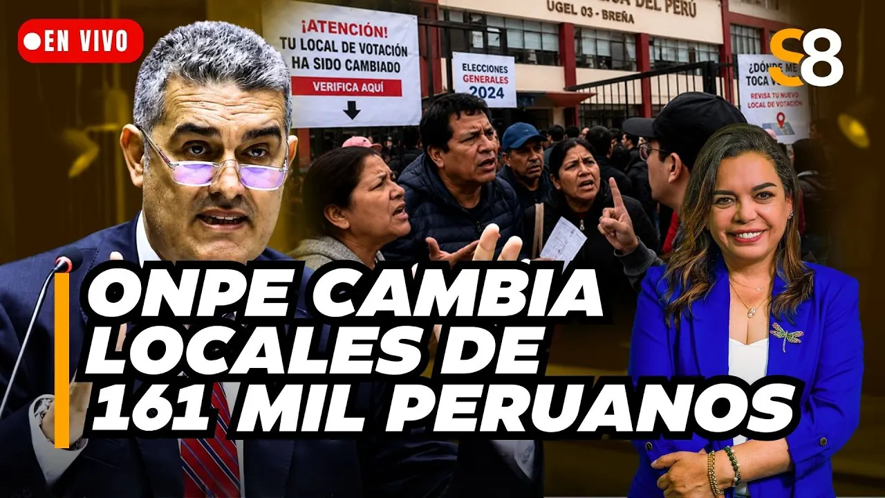 Reproducir: 🟡 ONPE REUBICA MESAS DE SUFRAGIO Y 161 MIL PERUANOS CAMBIARÁN SU LOCAL DE VOTACIÓN | S8