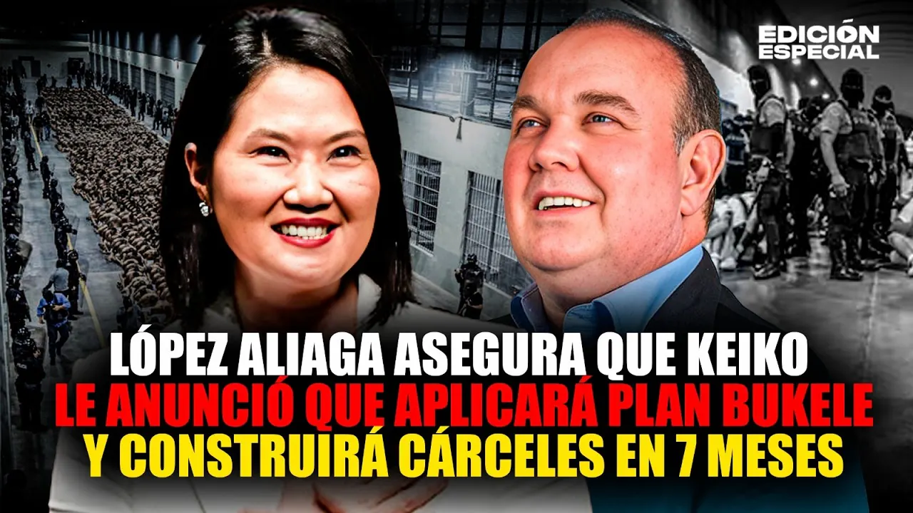 Reproducir: #EnVivo López Aliaga revela que Keiko aplicará el plan Bukele y hará cárceles en 7 meses