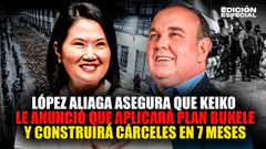 #EnVivo López Aliaga revela que Keiko aplicará el plan Bukele y hará cárceles en 7 meses