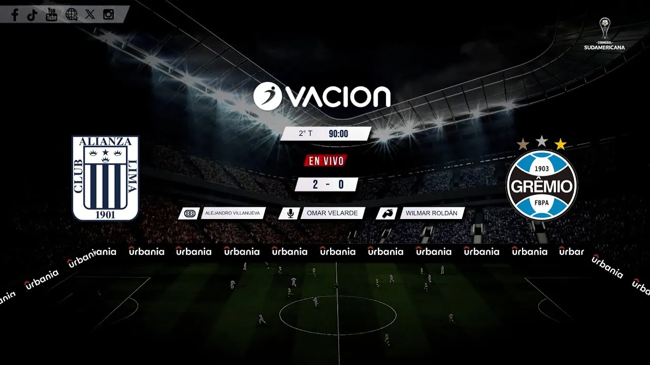 Reproducir: Alianza Lima vs Gremio por RADIO OVACION 🔴 #ENVIVO | COPA SUDAMERICANA