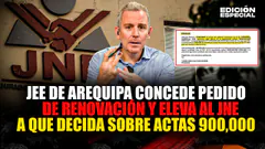#EnVivo Renovación Popular: JEE de Arequipa concede pedido y JNE deberá decidir sobre actas 900 mil