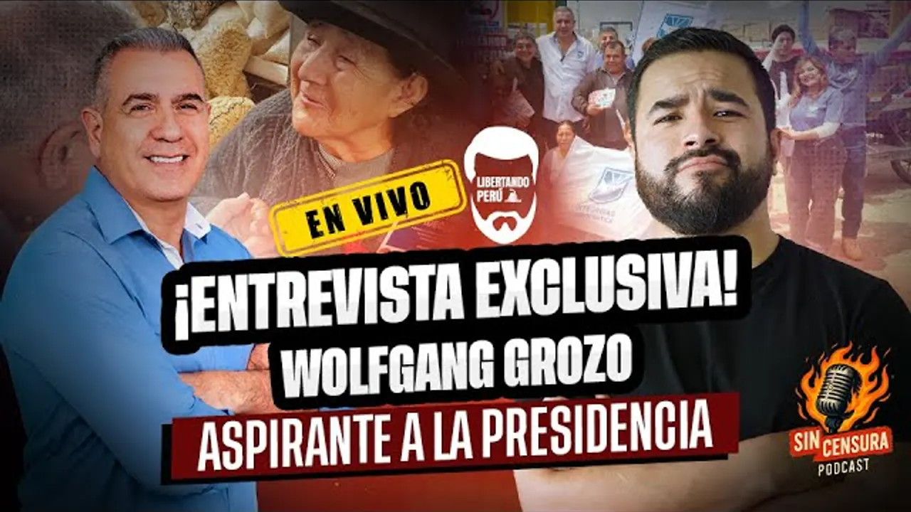 Reproducir: ENTREVISTA EXCLUSIVA WOLFGANG GROZO, ASPIRANTE  A  CANDIDATO A LA PRESIDENCIA DEL PERÚ