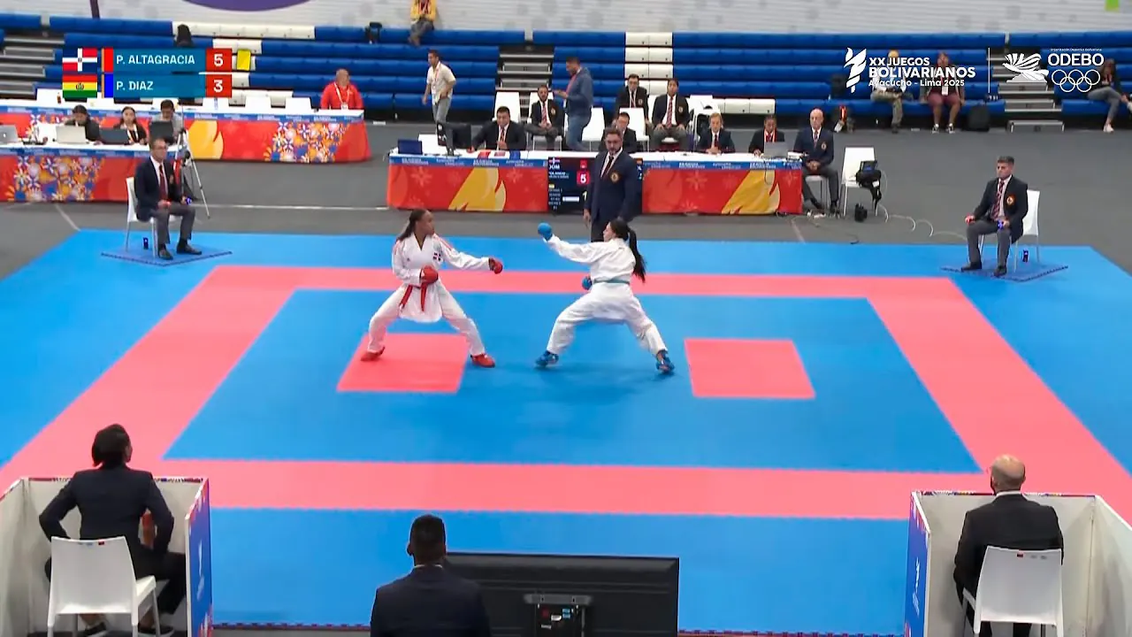Reproducir: 🥋 KUMITE - FEMENINO - KARATE EN VIVO ▶ R. DOMINICANA vs BOLIVIA | XX Juegos Bolivarianos 2025