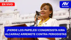 De 5 a 7 | ¡PIERDE LOS PAPELES! CONGRESISTA KIRA ALCARRAZ ARREMETE CONTRA PERIODISTAS - ATV+