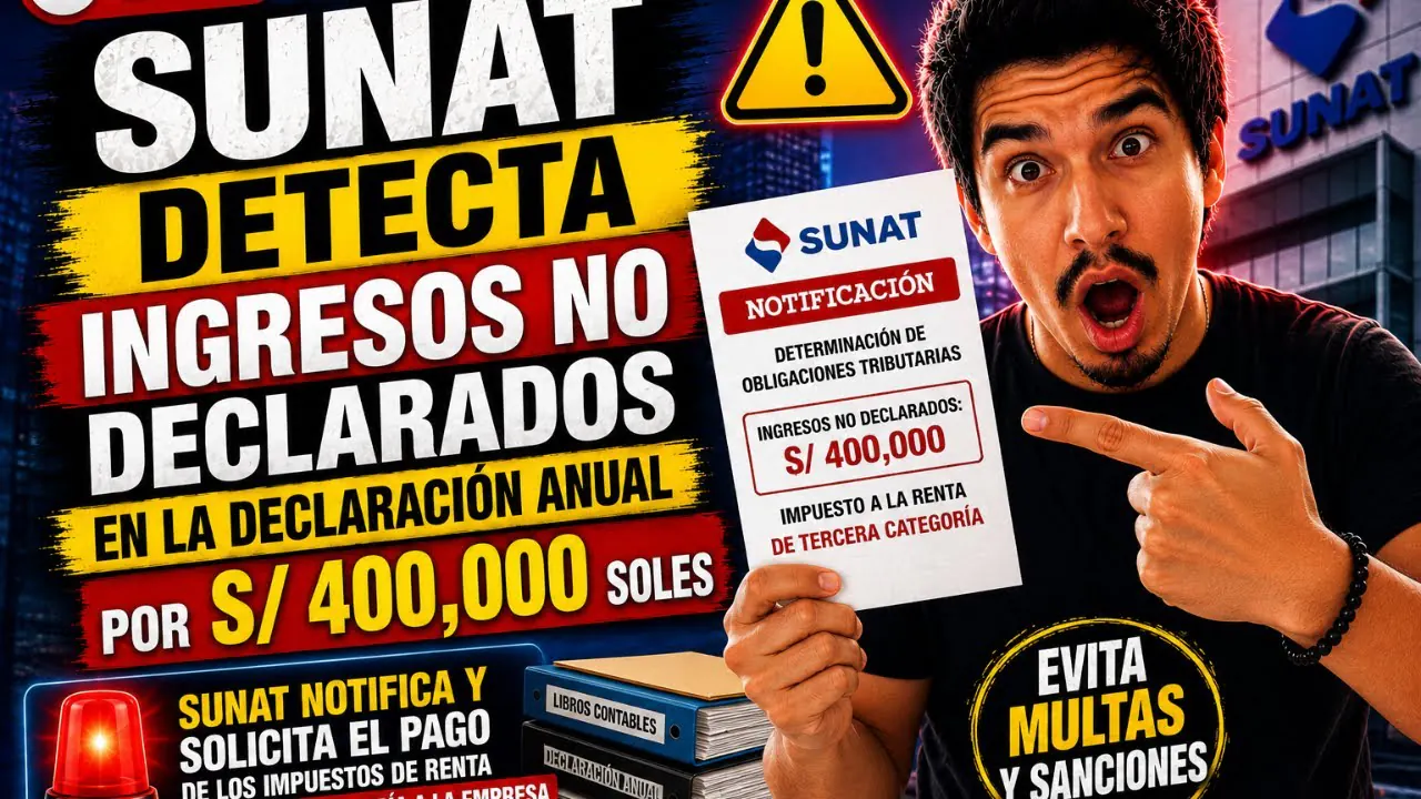Reproducir: SUNAT DETECTA ingresos no declarados  por S/ 400,000 soles