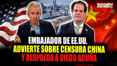 #EnVivo Embajador de EE.UU. respalda a Diego Acuña y advierte sobre censura china