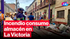 INCENDIO EN LA VICTORIA: fuego consume almacén de productos |#EnVivoLR