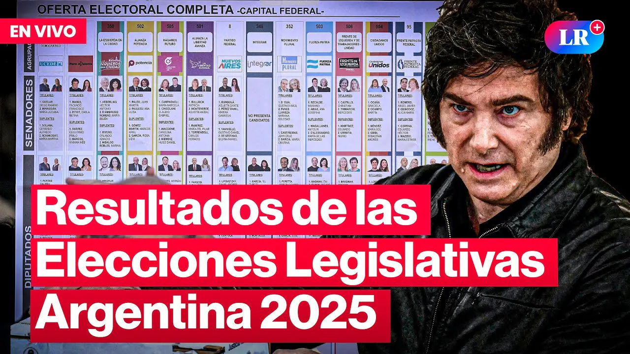 Reproducir: 🔴Elecciones Argentina 2025: minuto a minuto y resultados de las votaciones legislativas  | #LR