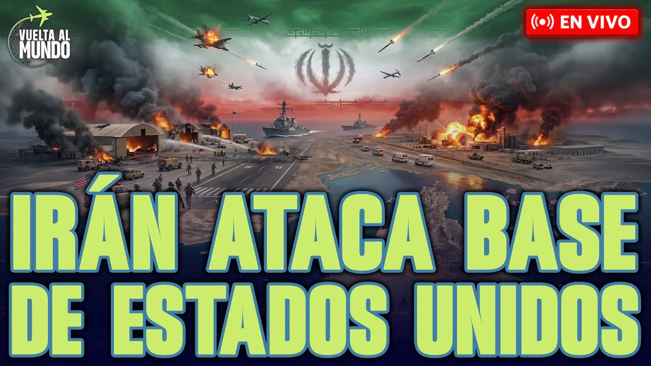 Reproducir: #ENVIVO | 🔥 IRÁN LANZA ATAQUE CONTRA UNA BASE AÉREA DE ESTADOS UNIDOS #VUELTAALMUNDO