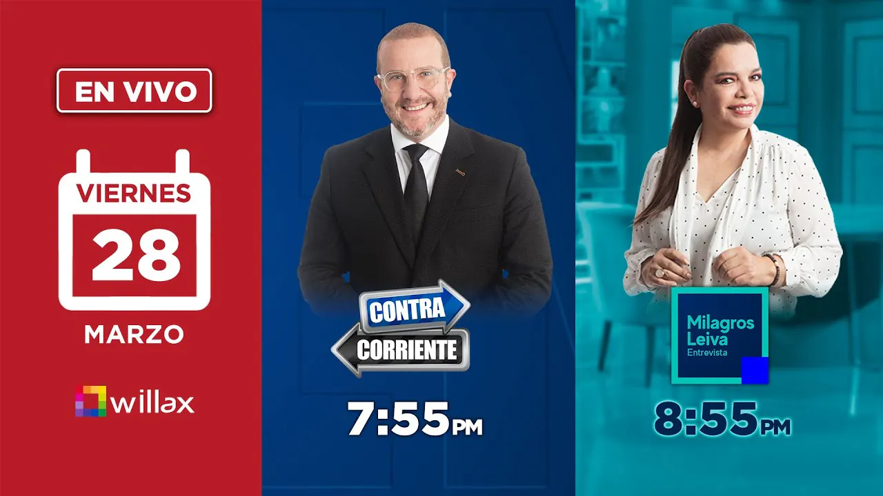 Reproducir: Willax en vivo - CONTRACORRIENTE - MILAGROS LEIVA ENTREVISTA - 28/03/2025 | Willax