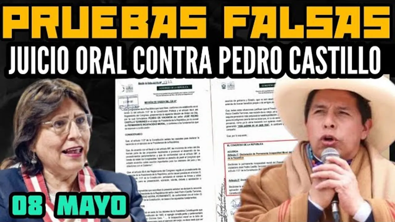 Reproducir: B0MBA: PRUEBAS FALSAS EN JUICIO ORAL CONTRA EL PRESIDENTE CASTILLO CASO "REBELIÓN" - 08 MAY