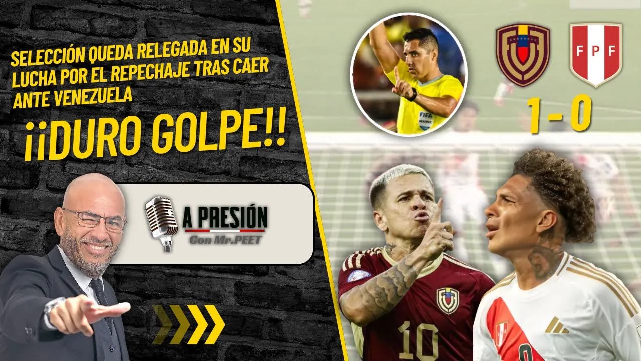 Reproducir: ¡Duro golpe! Perú cae ante Venezuela y se aleja del repechaje ⚽😢