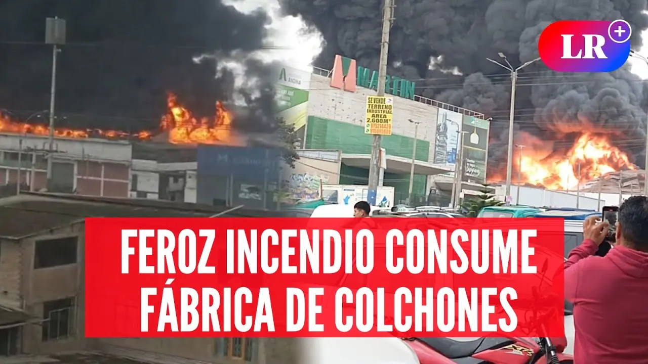 Reproducir: INCENDIO DE GRAN MAGNITUD en el Parque Industrial de Villa el Salvador | #EnVivoLR