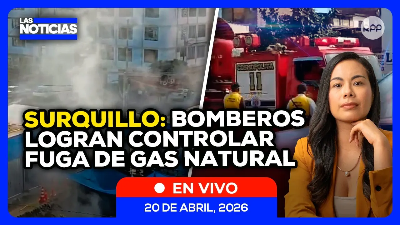 Reproducir: Bomberos logran controlar fuga de gas natural en Surquillo #LASNOTICIASRPP