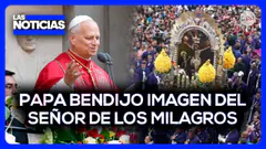 Emotivo gesto del Papa León XIV: bendice imagen del Señor de los Milagros en Barcelona
