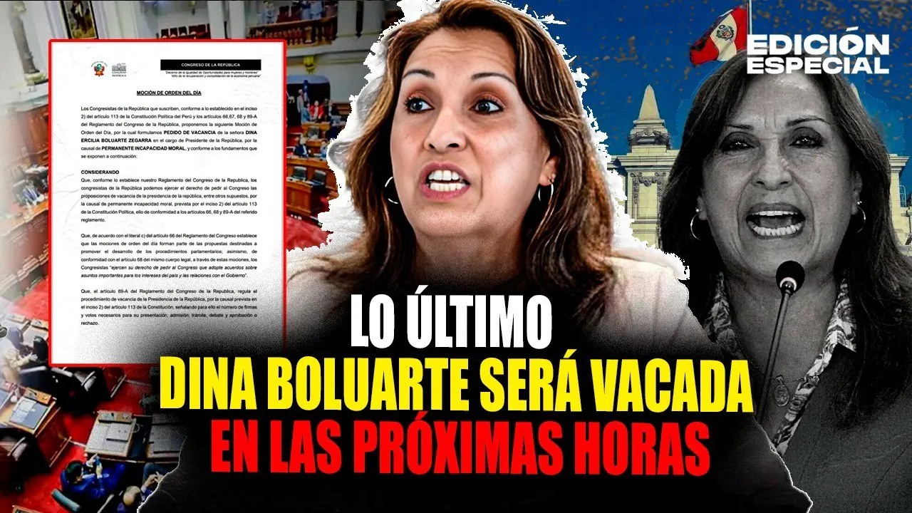 Reproducir: #EnVivo Dina Boluarte será vacada en las próximas horas en el congreso