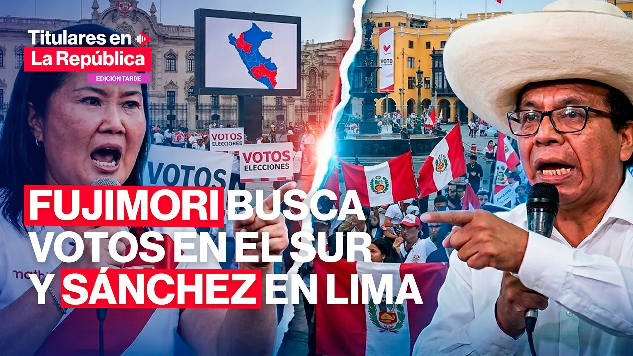 Reproducir: 🔴 Keiko FUJIMORI busca votos en el sur, mientras SÁNCHEZ busca refuerzos en Lima  #TLR